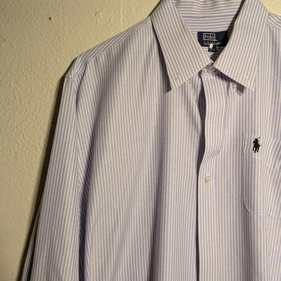 Polo by Ralph Lauren Men's Blue Striped Shirt Size Xxl Pre-owned - Picture 8 of 14